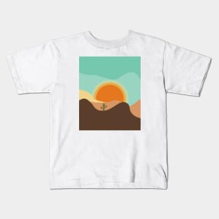 Arizona desert climate, sun and sand, cactus ideas, cactus not a hugger, sand mountains , orange moon Kids T-Shirt